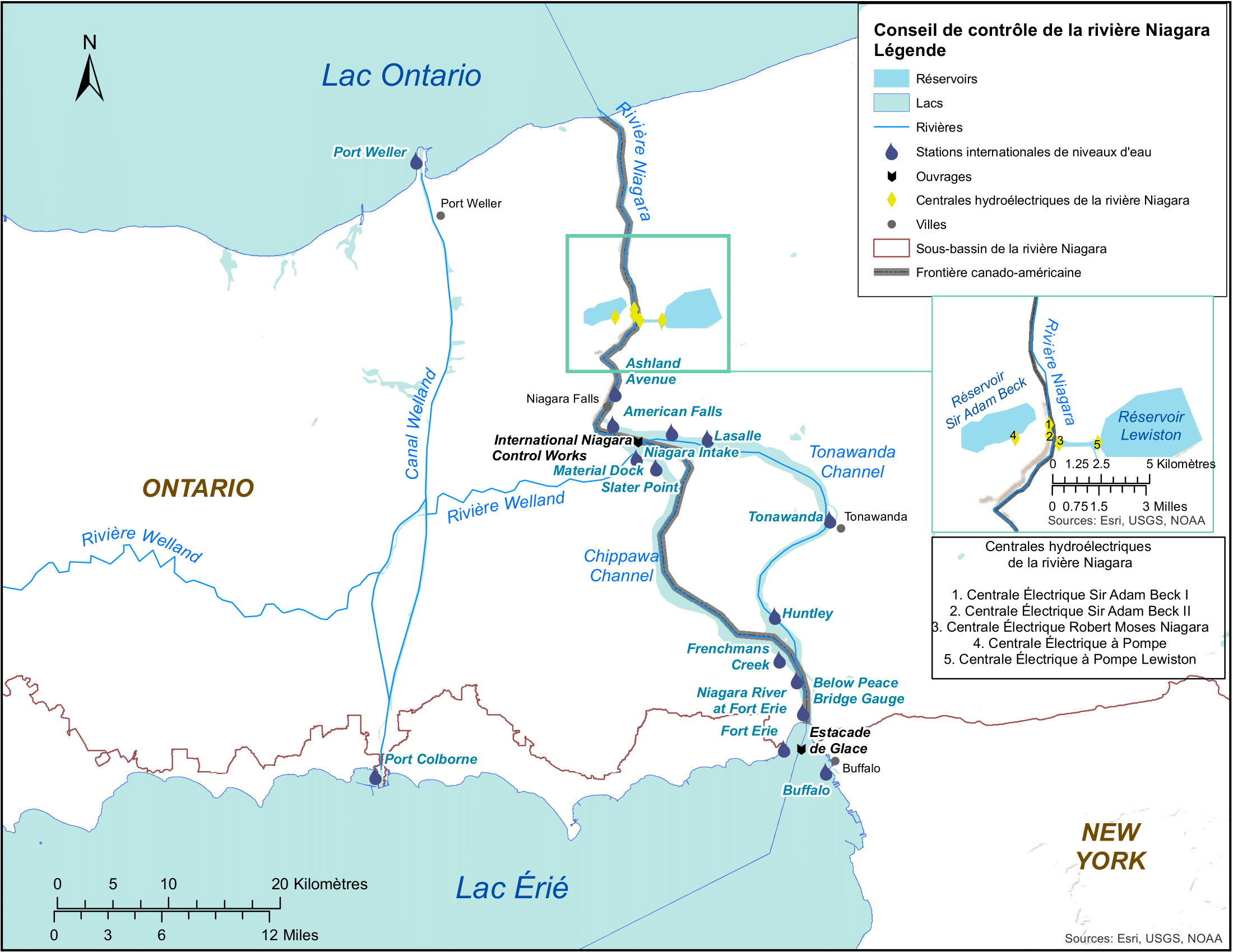 CICRN - Carte du sous-bassin de la Rivière Niagara