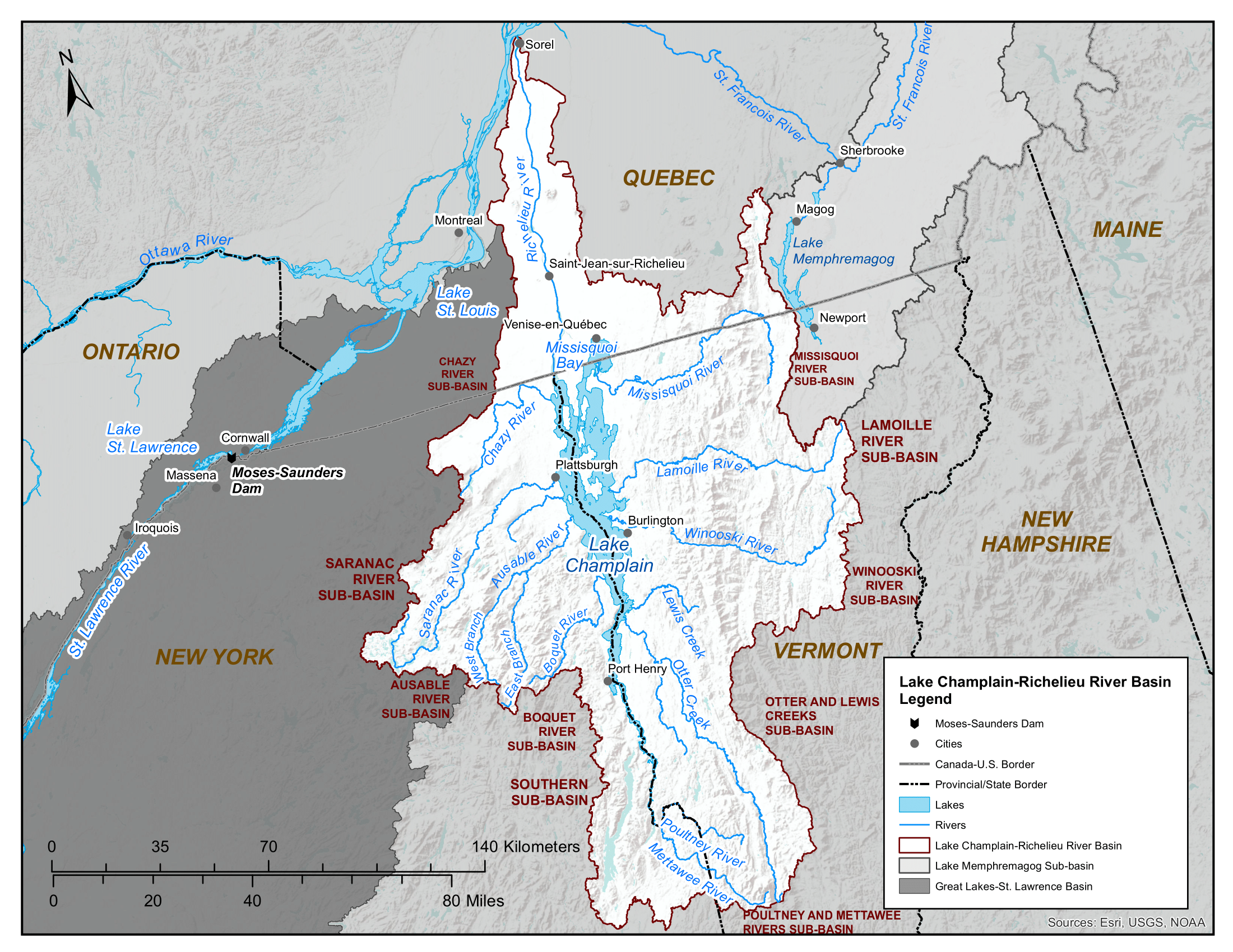 Map - Lake Champlain and Richelieu River