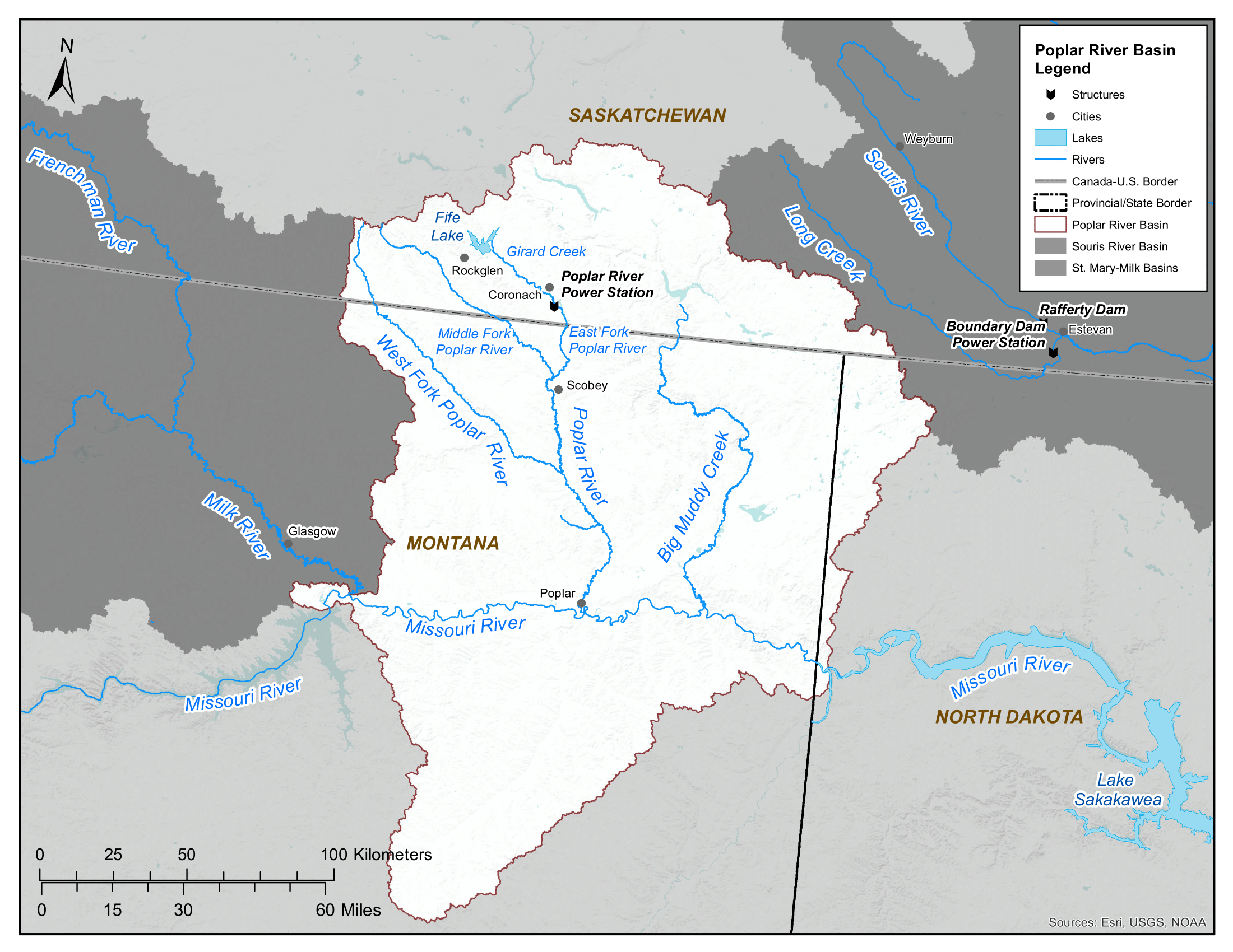 Map of Poplar River Basin