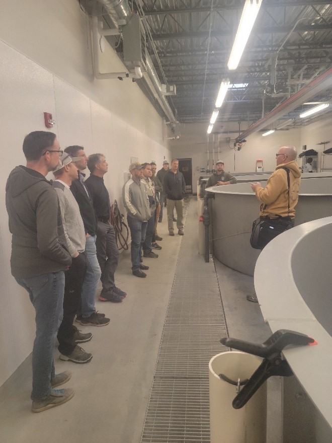 sturgeon hatchery main tank room