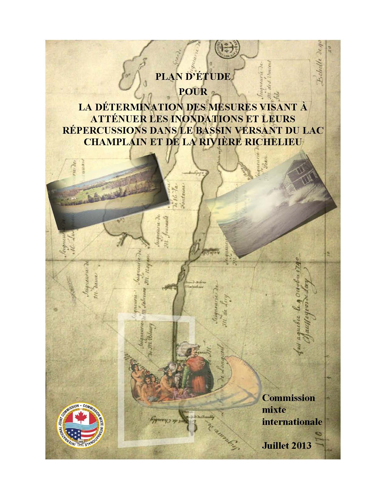Plan d'étude lac Champlain rivière Richelieu