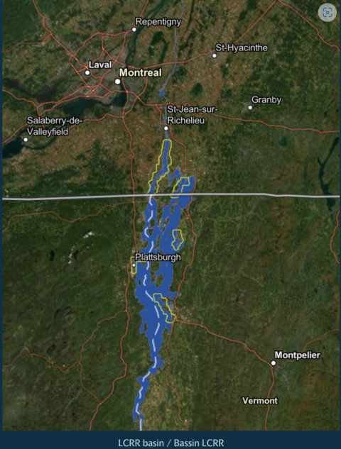 LCRR basin - water depths scenarios screenshot
