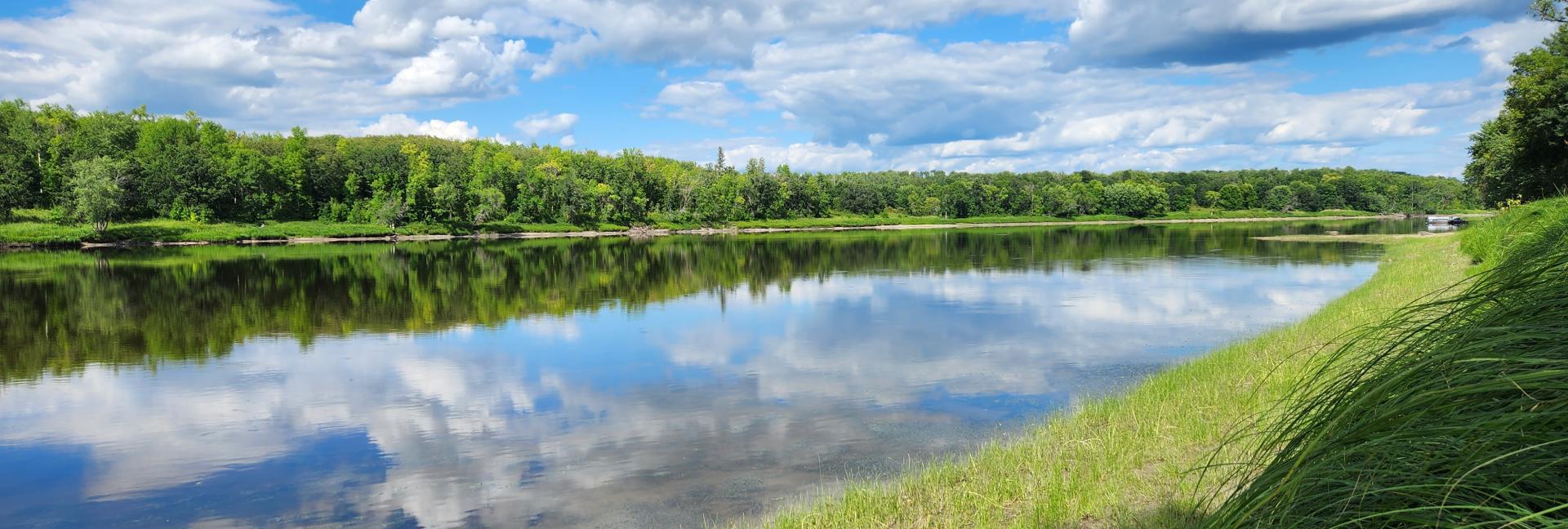 A beautiful view of Rainy River looking east from near Baudette, MN