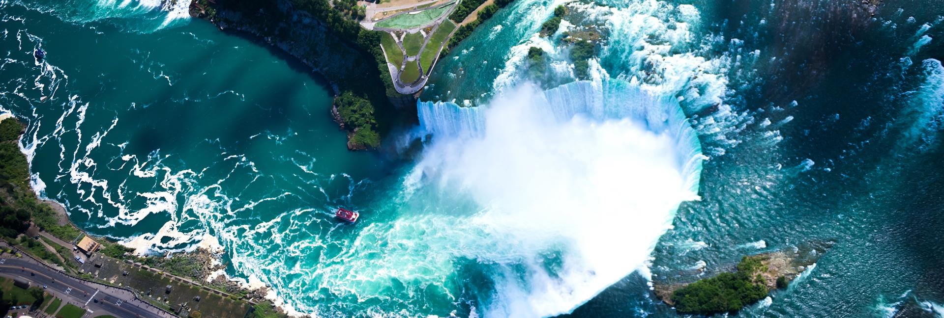 Aerial view of Niagara Falls