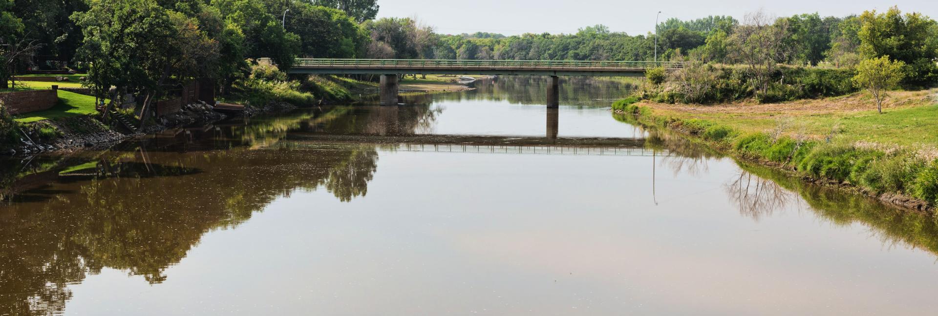 bridge over souris river, manitoba, canada, shutterstock