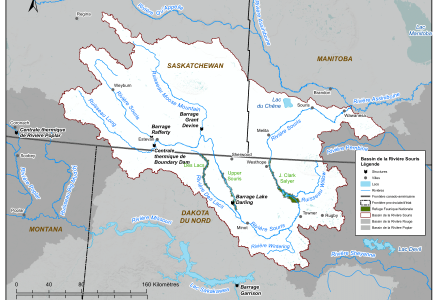 Carte du bassin de la Rivière Souris