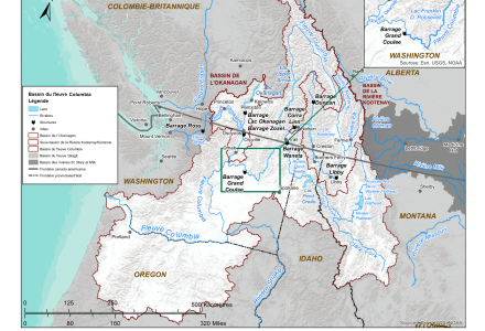 Carte du bassin du Fleuve Columbia