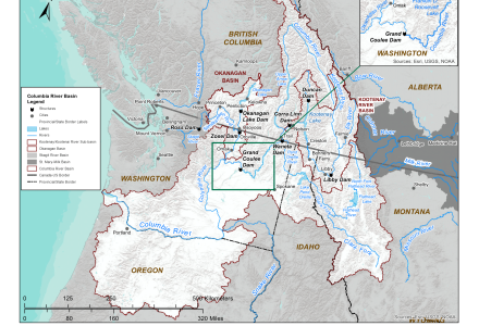 Columbia River basin map
