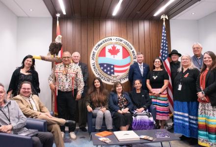 IJC Commissioners with the Indigenous Circle of Experts during the inaugural meeting in Ottawa. Credit: IJC