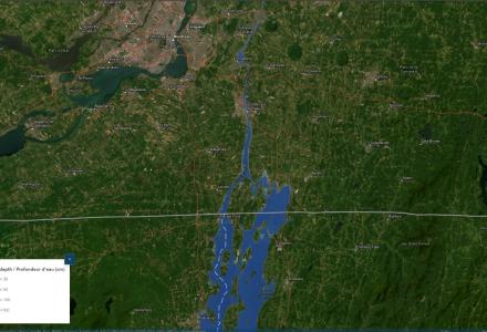 map water depths richelieu champlain