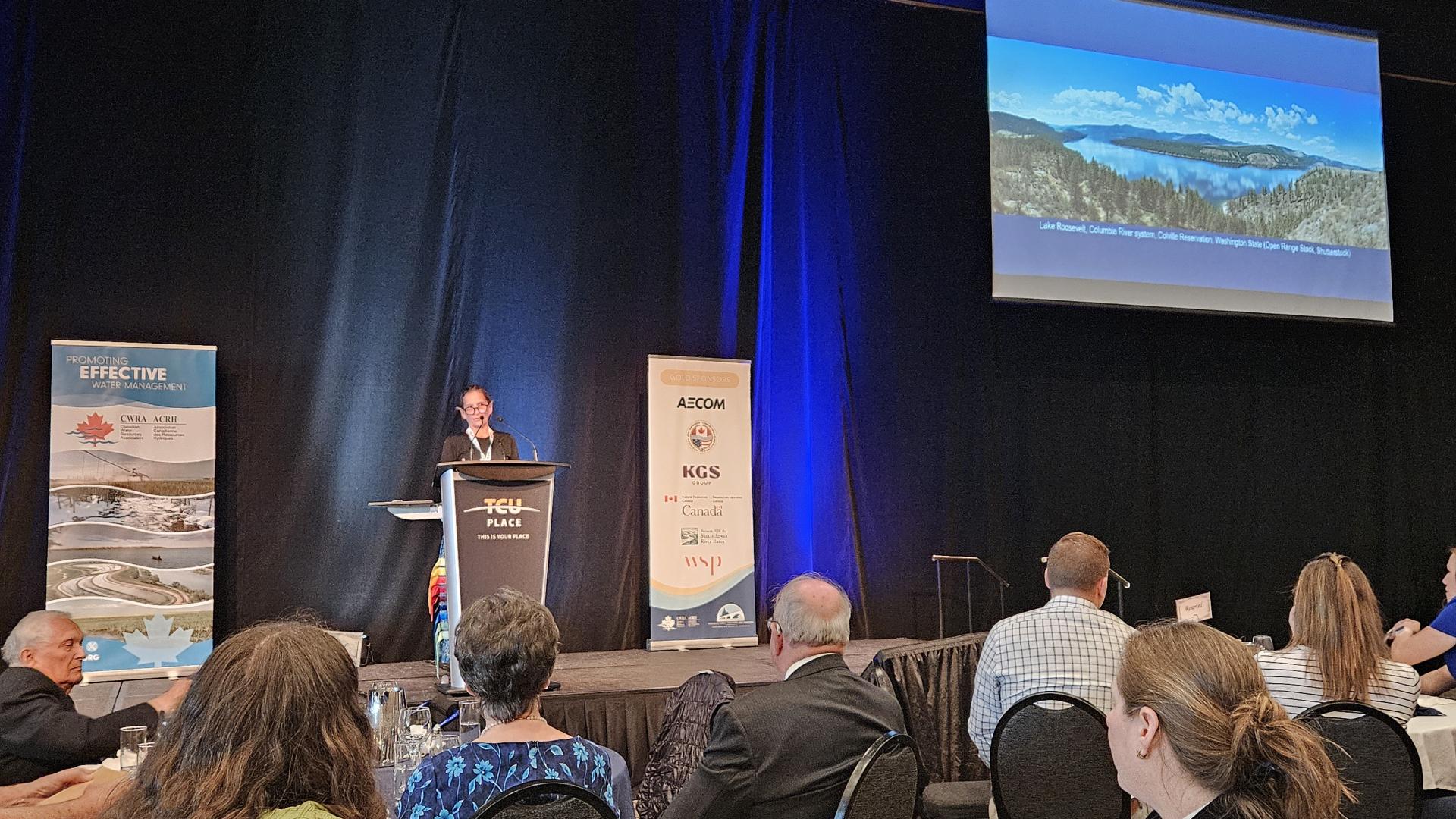 ijc commissioner dr sue chiblow at cwra conference 2024 in saskatoon