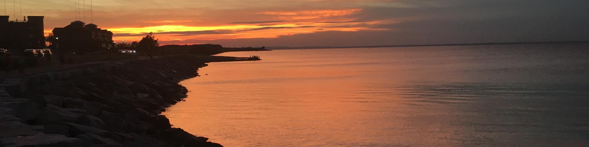 Shoreline of Lake Ontario in Grimsby Ontario - July 18, 2020