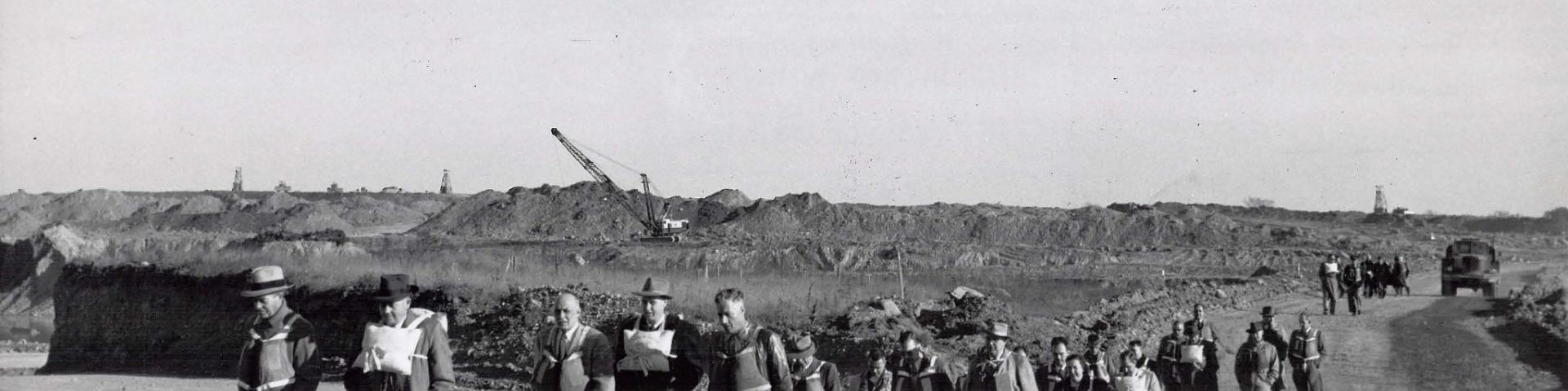 IJC inspection of Iroquois Dam Construction on the St. Lawrence River