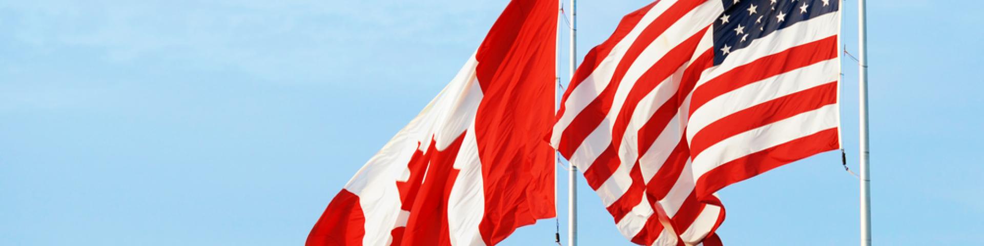 Canadian and U.S. Flags