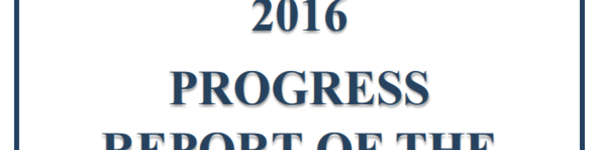 Picture of the 2016 Progress Report of the Parties