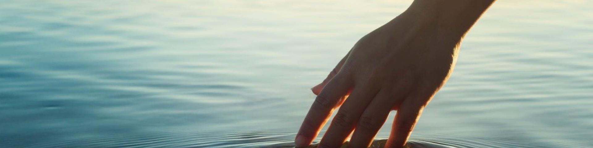 hand trails water great lakes 