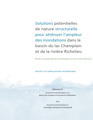 Rapport des solutions potentielles de nature structurelle